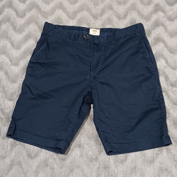 Navy Blue Bowery Slim Fit Chino Shorts 